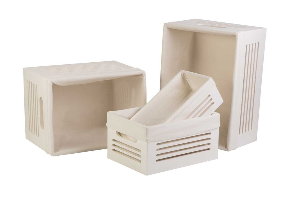 Wooden White Storage Bins - Extra Small – wizzhome