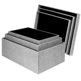 Storage Boxes set of 3, Gray Birch