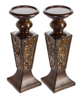 Schonwerk Decorative Candle Holder  (set of 2) - Brown