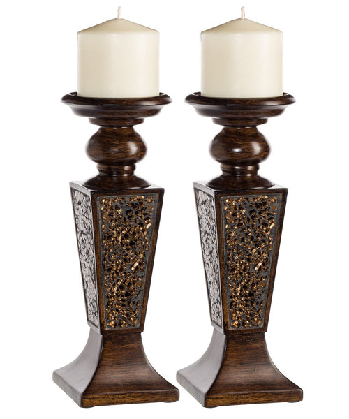 Schonwerk Decorative Candle Holder  (set of 2) - Brown
